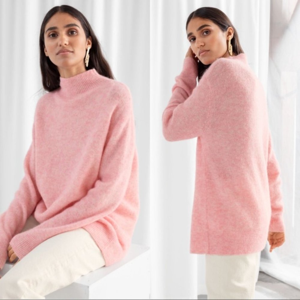 & Other Stories Alpaca Wool Soft Pink Sweater